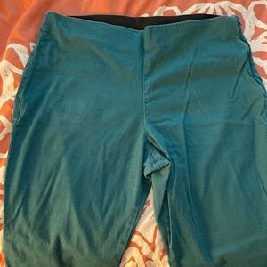 Teal Ankle Length Work Pants